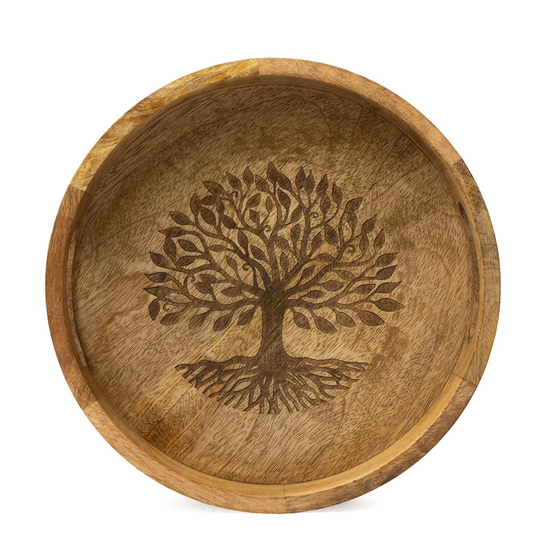 Dienblad Levensboom mangohout
