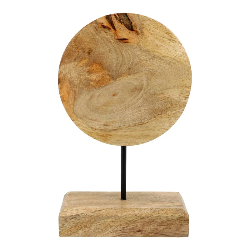 Deco Levensboom mangohout met groene aventurijn op voet