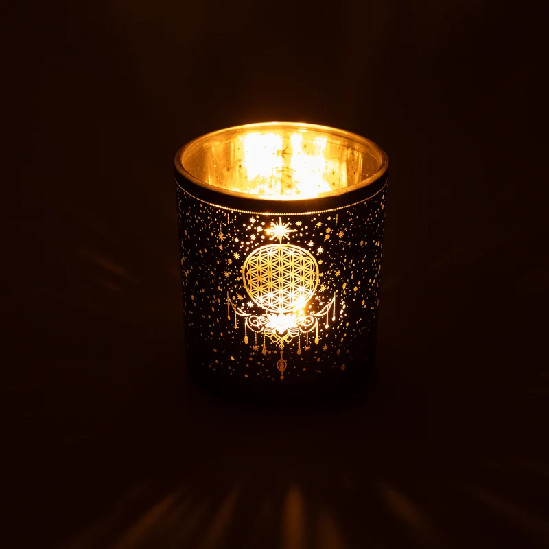 Sfeerlicht matglas/metallic Mystical Flower of Life
