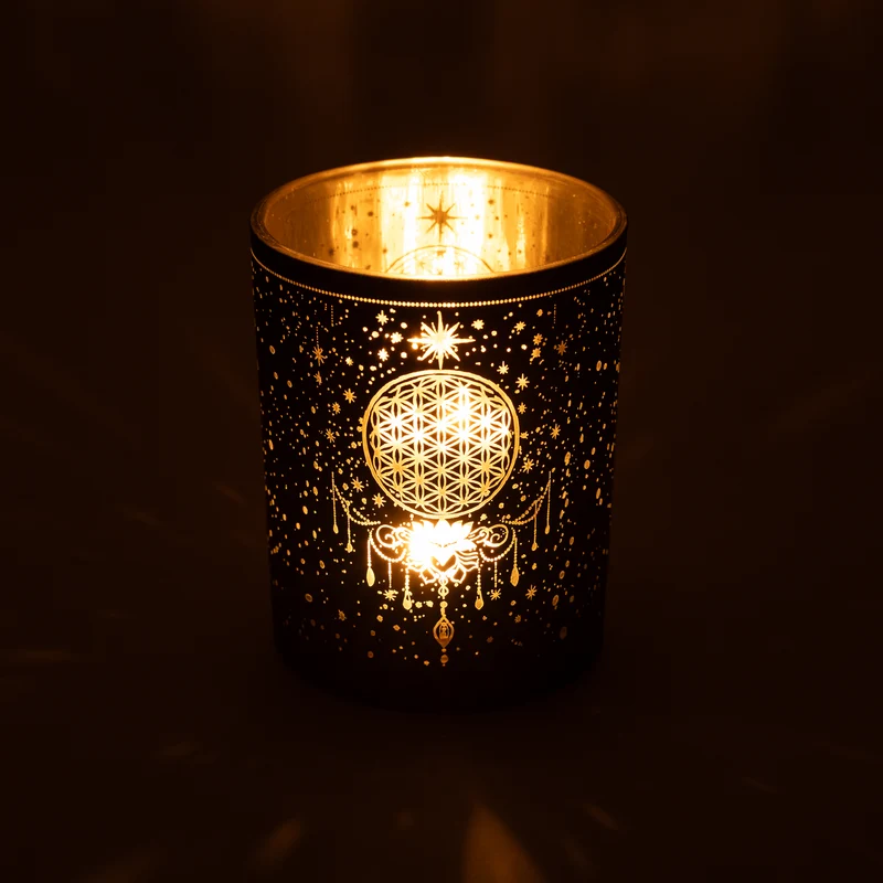 Sfeerlicht matglas/metallic Mystical Flower of Life