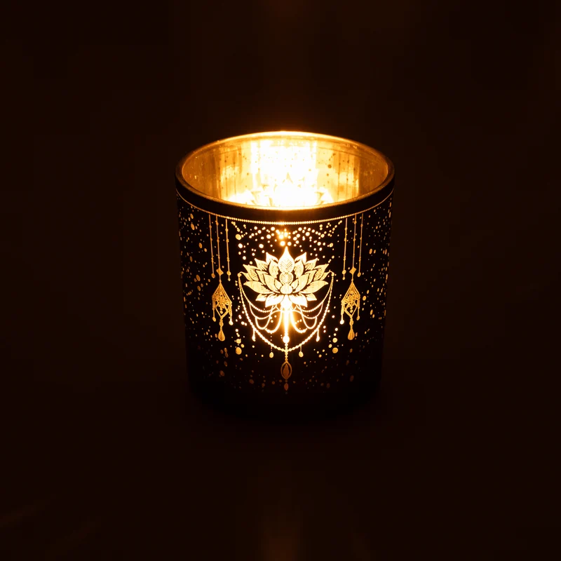 Sfeerlicht matglas/metallic Mystical Lotus