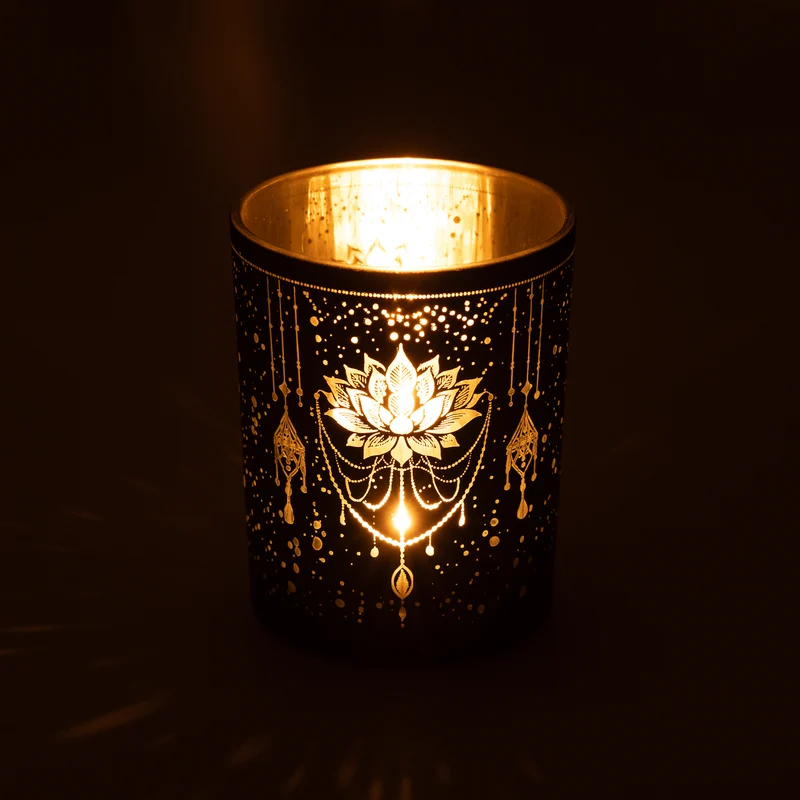 Sfeerlicht matglas/metallic Mystical Lotus