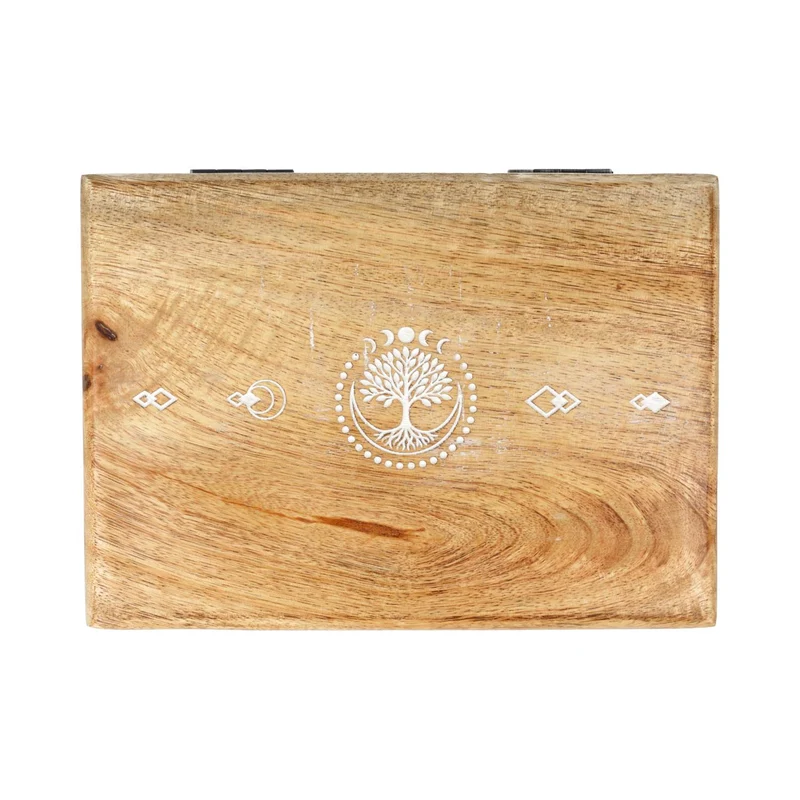 Tarotdoos Levensboom Mangohout Whitewash