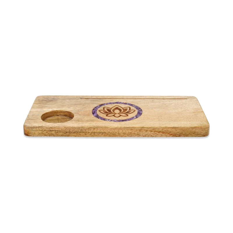 Kaarthouder Lotus amethist mangohout