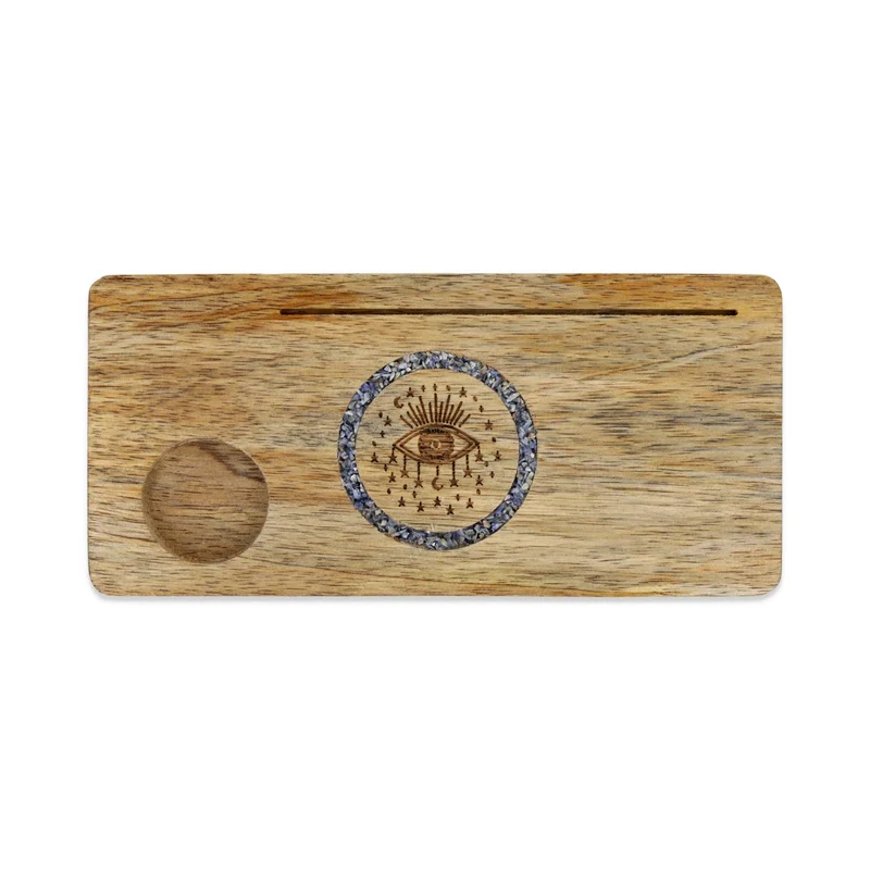Kaarthouder Spiritueel oog sodaliet mangohout