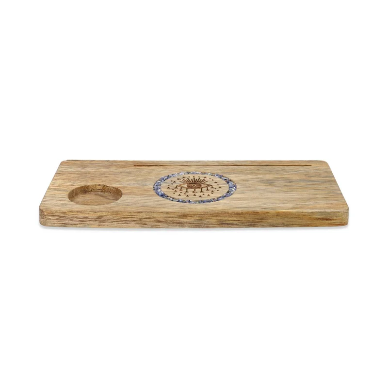 Kaarthouder Spiritueel oog sodaliet mangohout