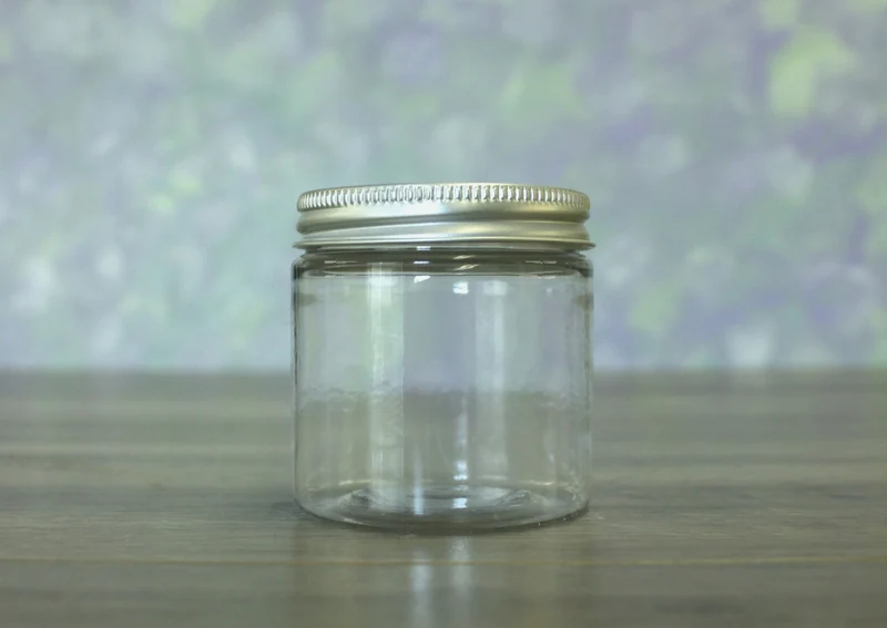Jar, PET Clear Deep, 4oz + Aluminum Lid (58/400)