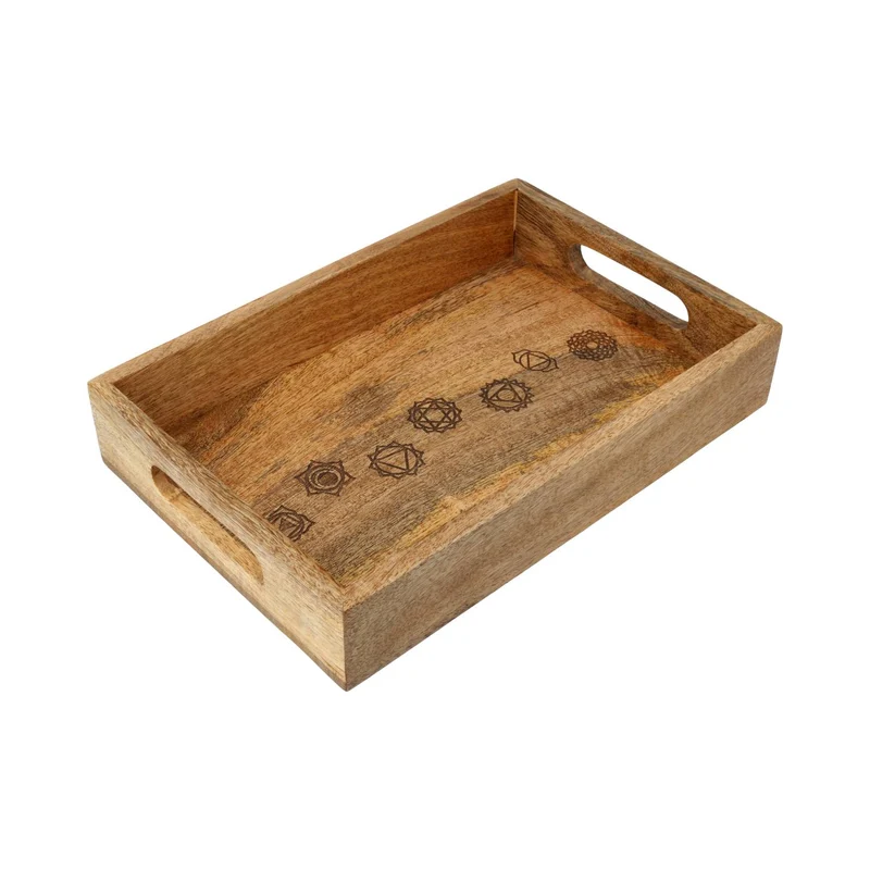 Tray 7 chakrasymbolen mangohout