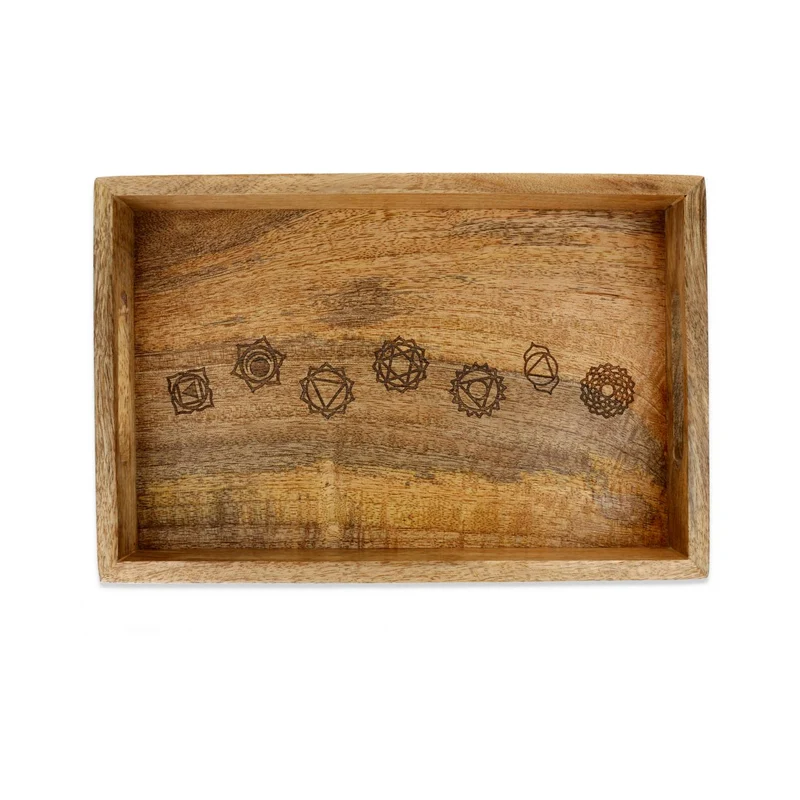 Tray 7 chakrasymbolen mangohout