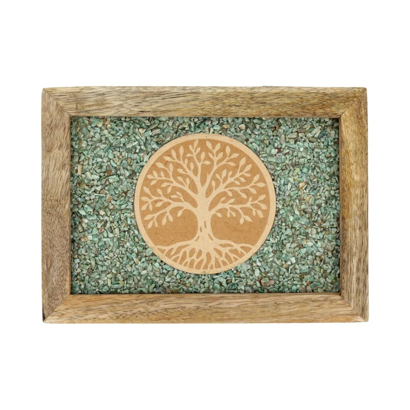 Tarot sieradendoos Tree of life amazoniet mangohout