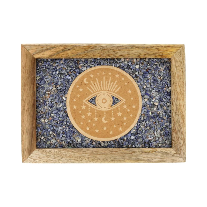 Tarot sieradendoos Spiritueel oog sodaliet mangohout