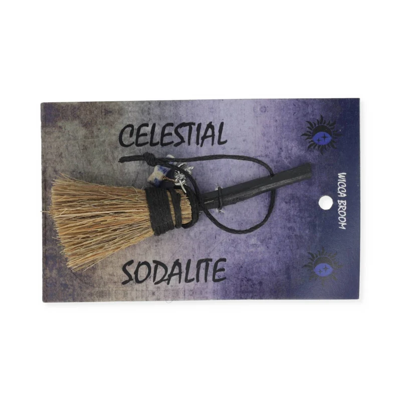 Mini bezem Celestial met sodaliet