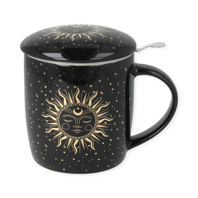 Theemok set Zon en Maan zwart