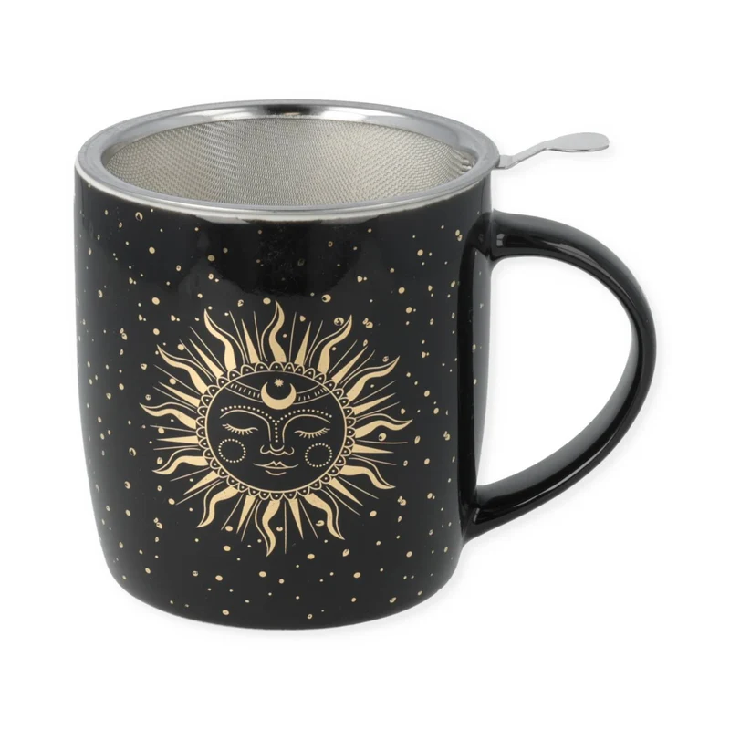 Theemok set Zon en Maan zwart