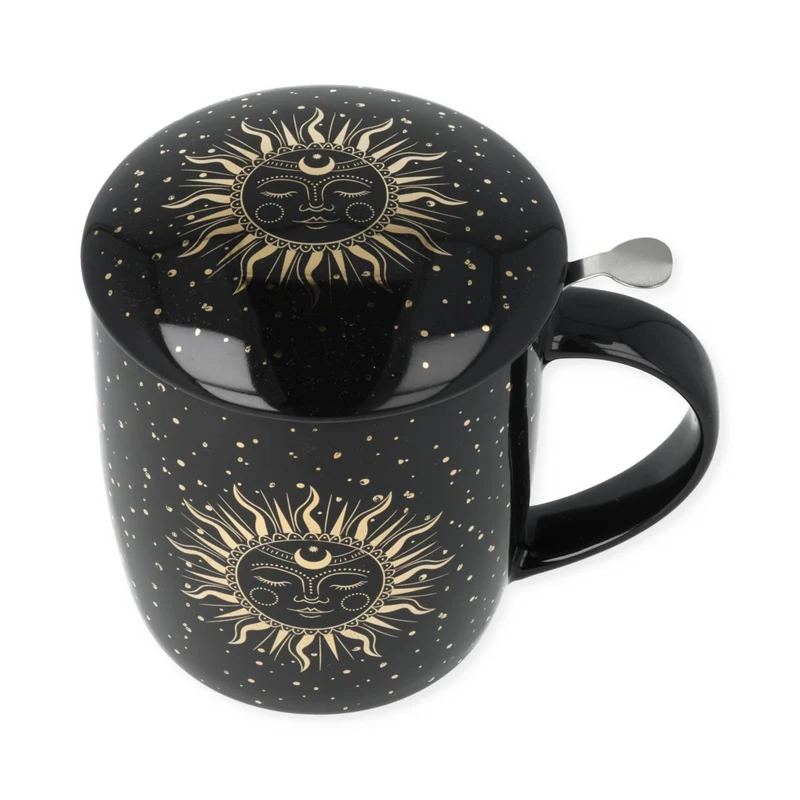 Theemok set Zon en Maan zwart