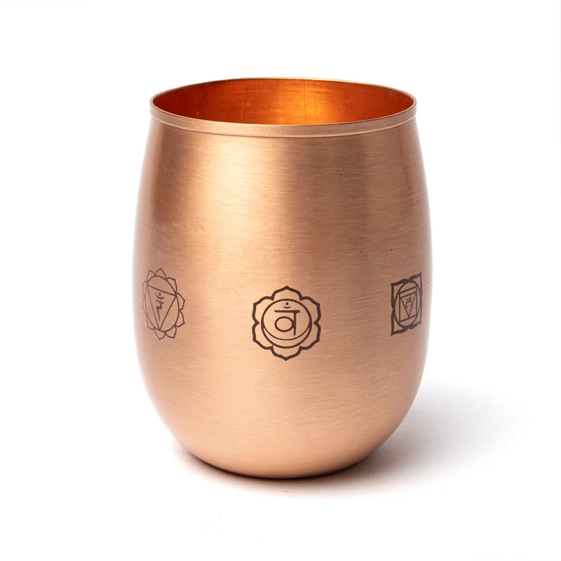 Koperen drinkbeker 7 chakra’s