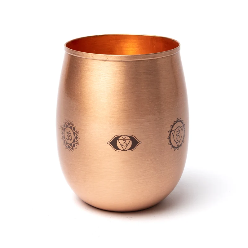 Koperen drinkbeker 7 chakra’s