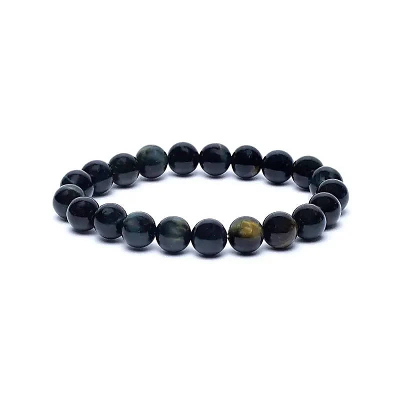 Armband blauwe tijgeroog elastisch