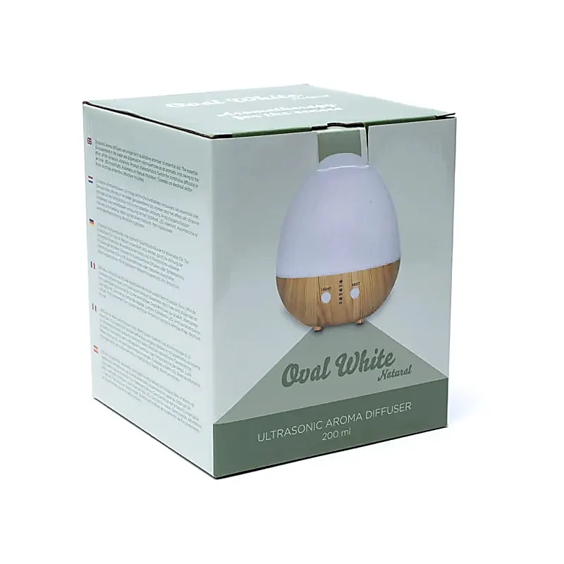 Aroma diffuser Oval white naturel USB