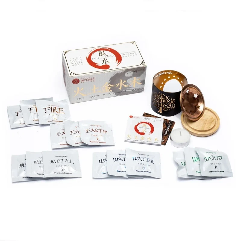 Aromafume Feng Shui set: Diffuser + wierookblokjes