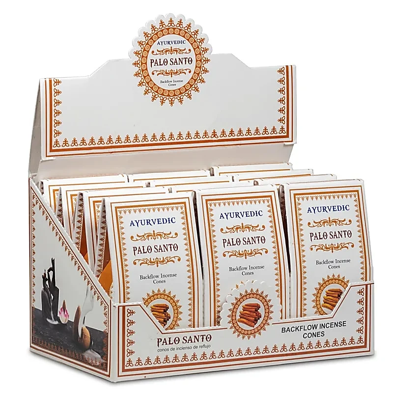 Ayurvedische Palo Santo backflow wierookkegels