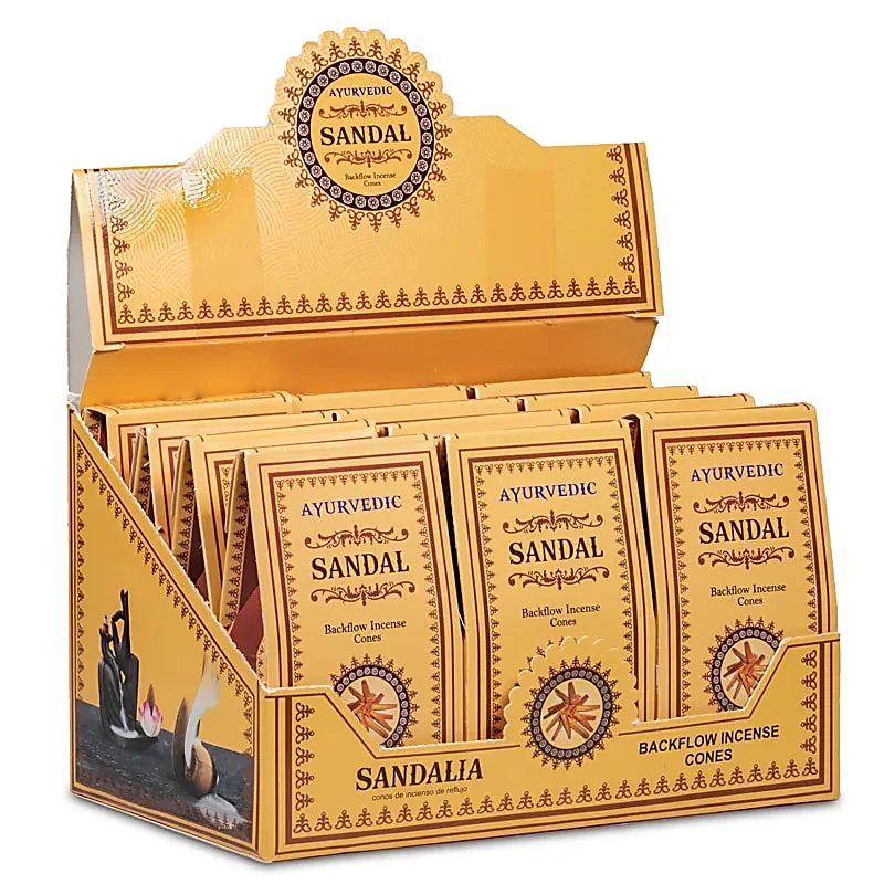 Ayurvedische Sandelhout backflow wierookkegels
