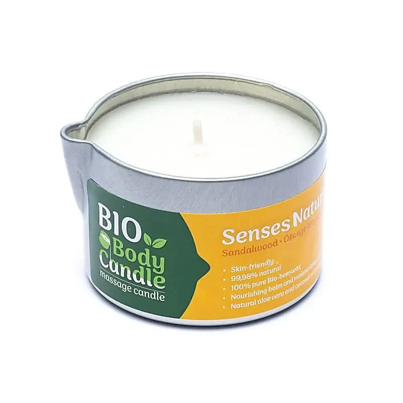 BIO massagekaars sandelhout & sinaasappelbloesem
