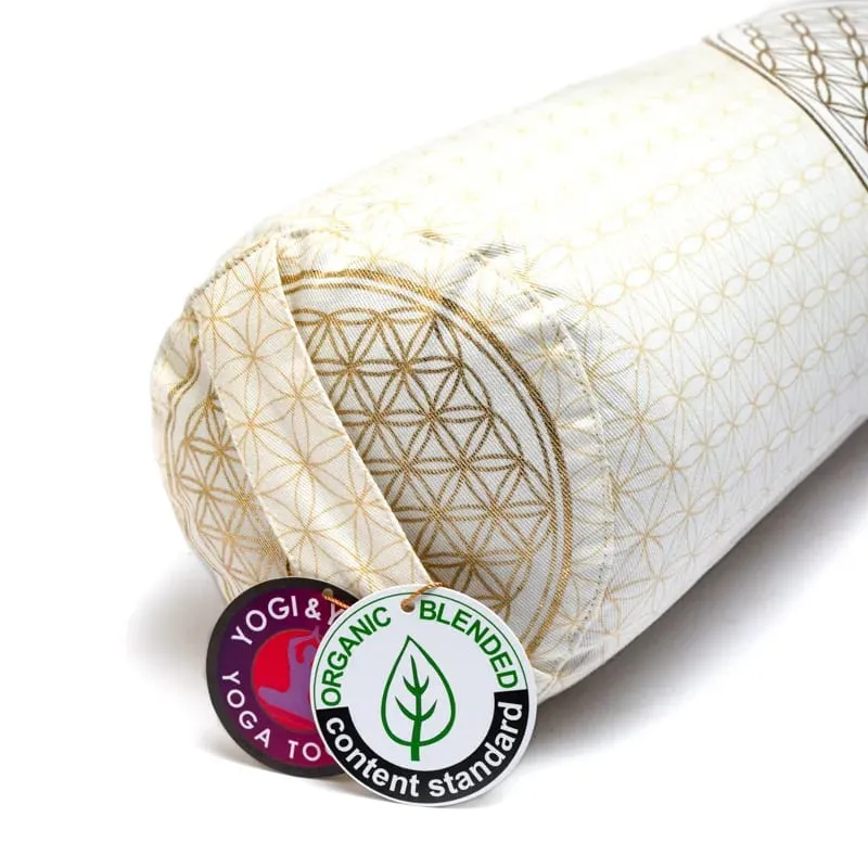 Bolster rond bloem des levens biokatoen