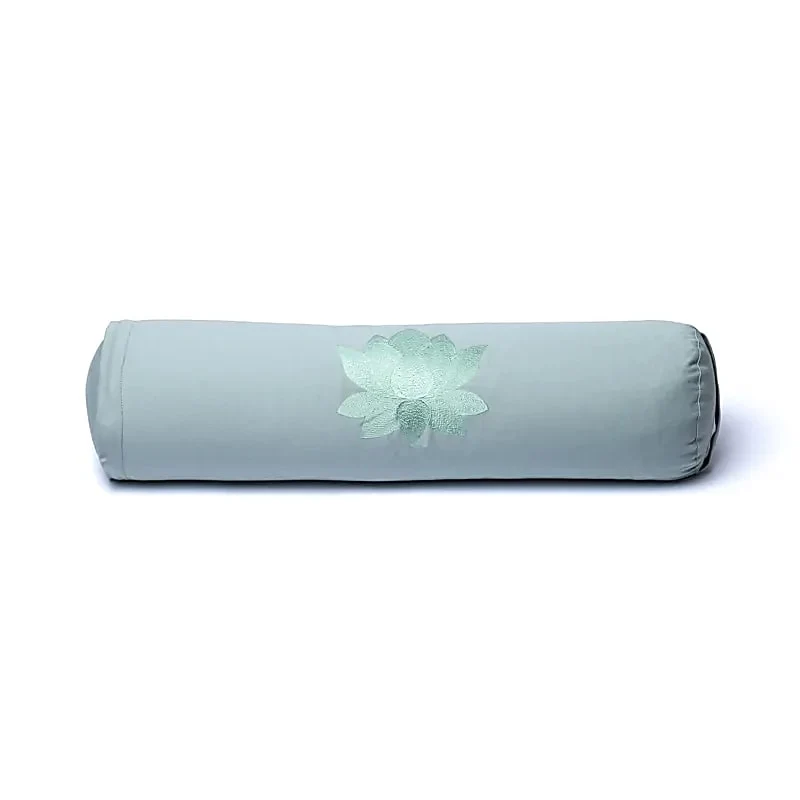 Bolster rond lotus saliegroen biokatoen