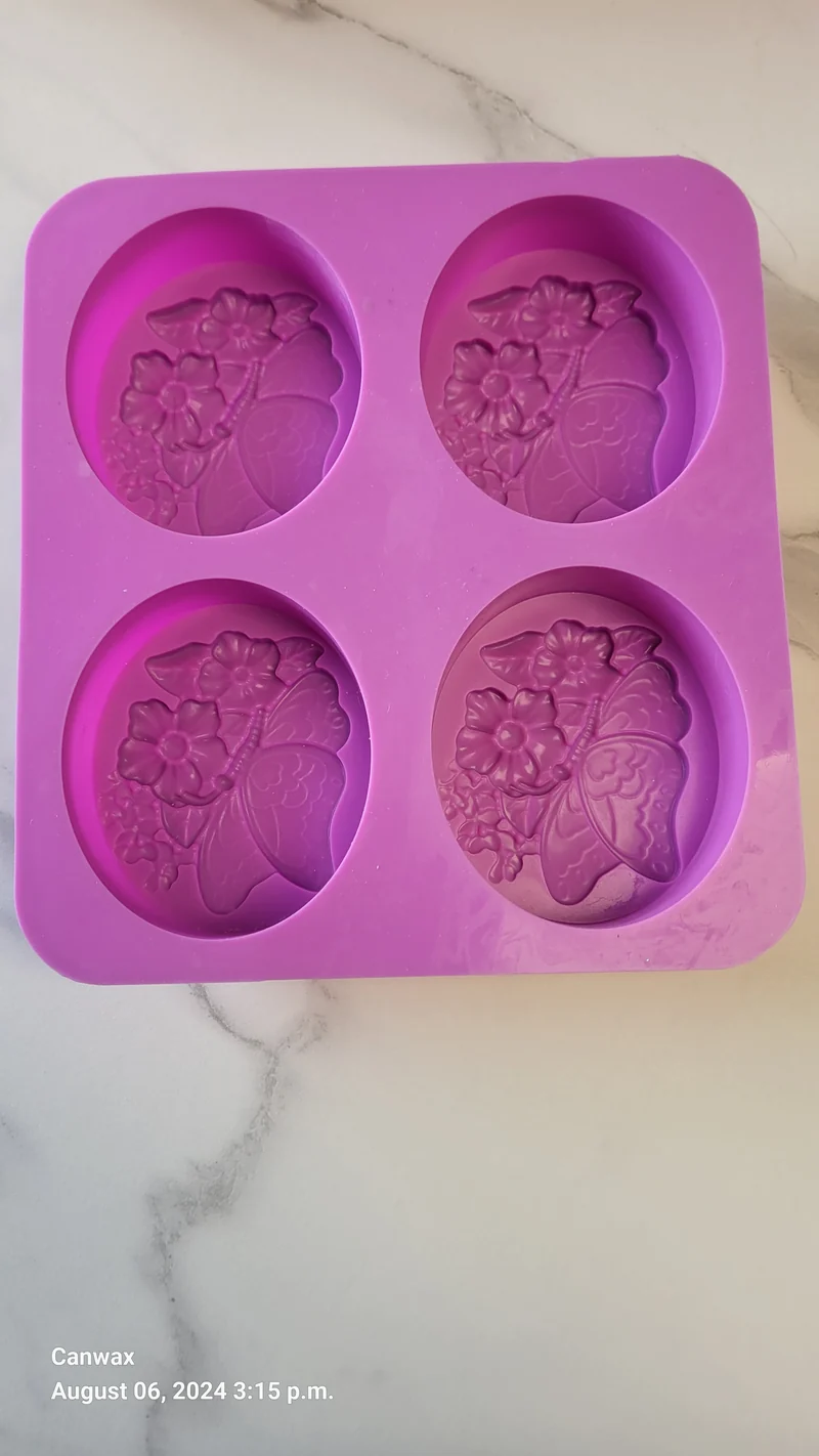 Soap Mold, 4 cavity Butterfly (used)