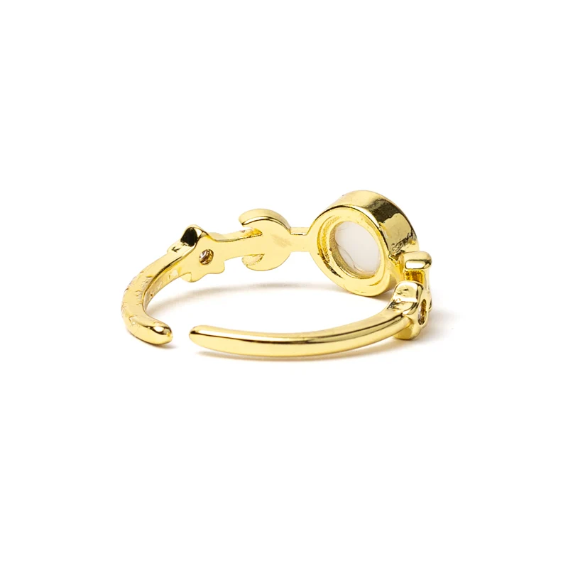 Ring maanfasen met witte agaat