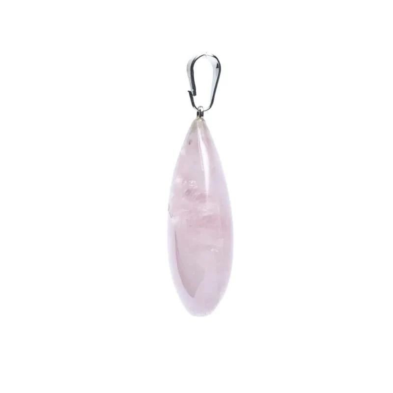 Rozenkwarts edelsteenhanger druppelvorm