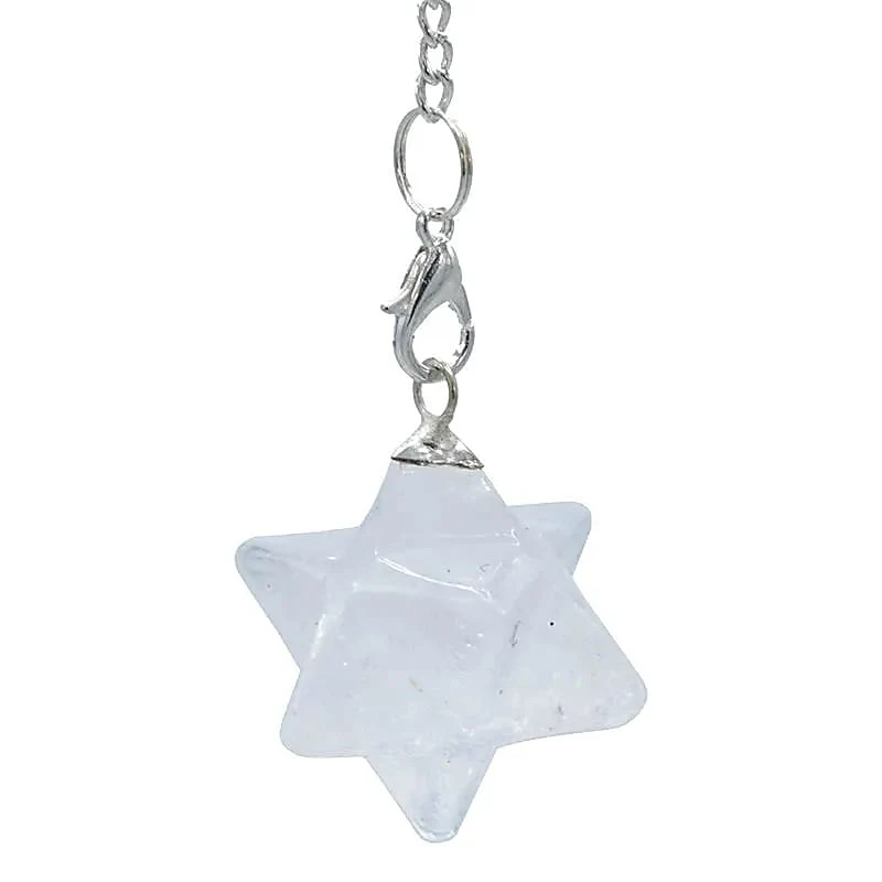 Bergkristal Merkaba chakra pendel achtpuntig
