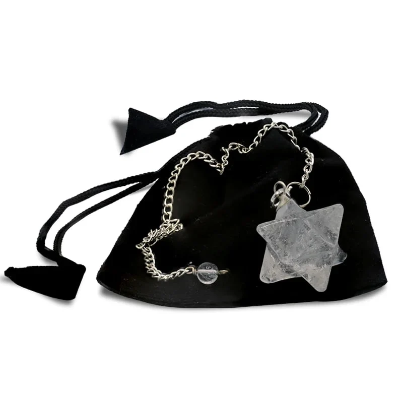 Bergkristal Merkaba chakra pendel achtpuntig