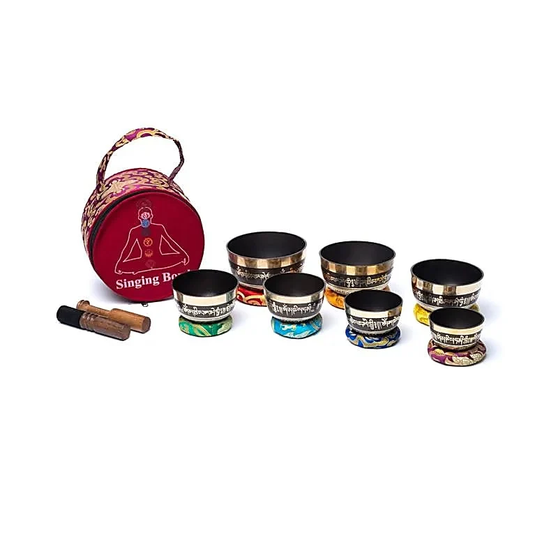 Chakra klankschalen set met draagtas