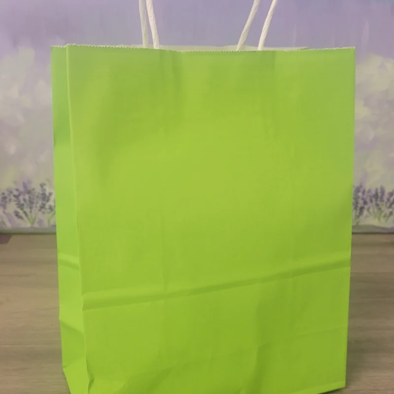 Gift Bag, Paper Green, 8x4x10