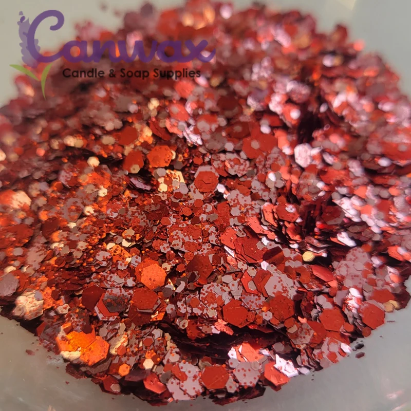 Biodegradable Glitter, Rouge Red