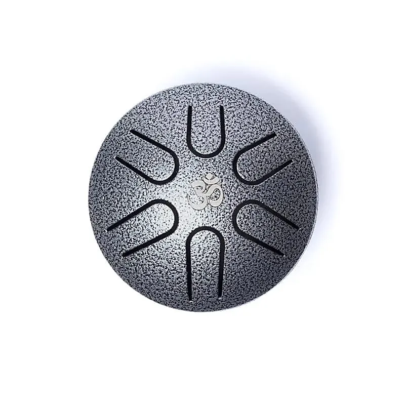 Hluru Mini tongue drum staalgrijs 6 noten A-mineur