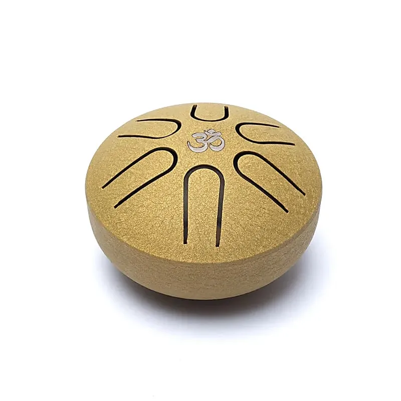 Hluru Mini tongue drum goudkleurig 6 noten A-majeur