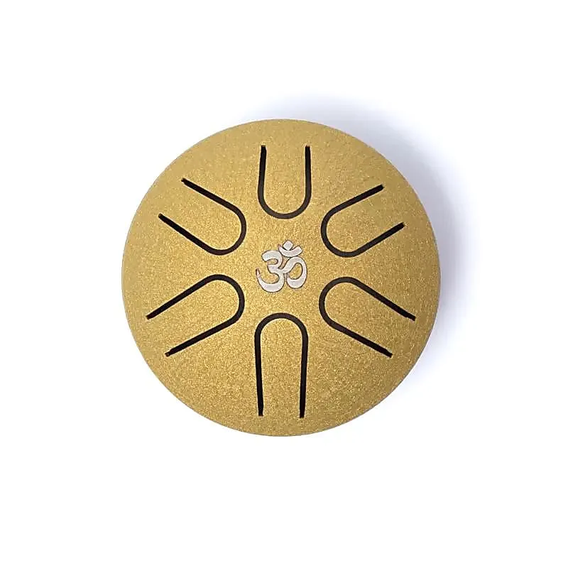 Hluru Mini tongue drum goudkleurig 6 noten A-majeur