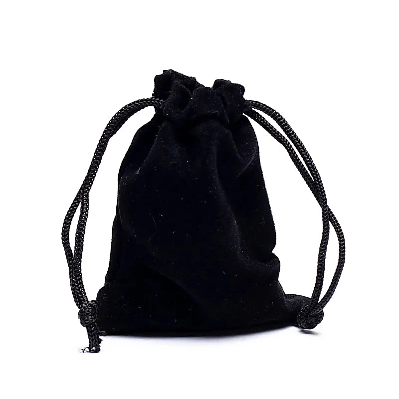 Fluwelen cadeauzakje zwart XS