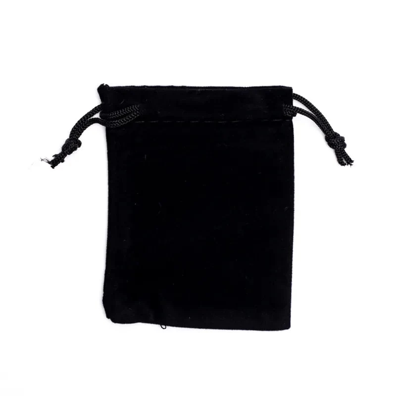 Fluwelen cadeauzakje zwart XS