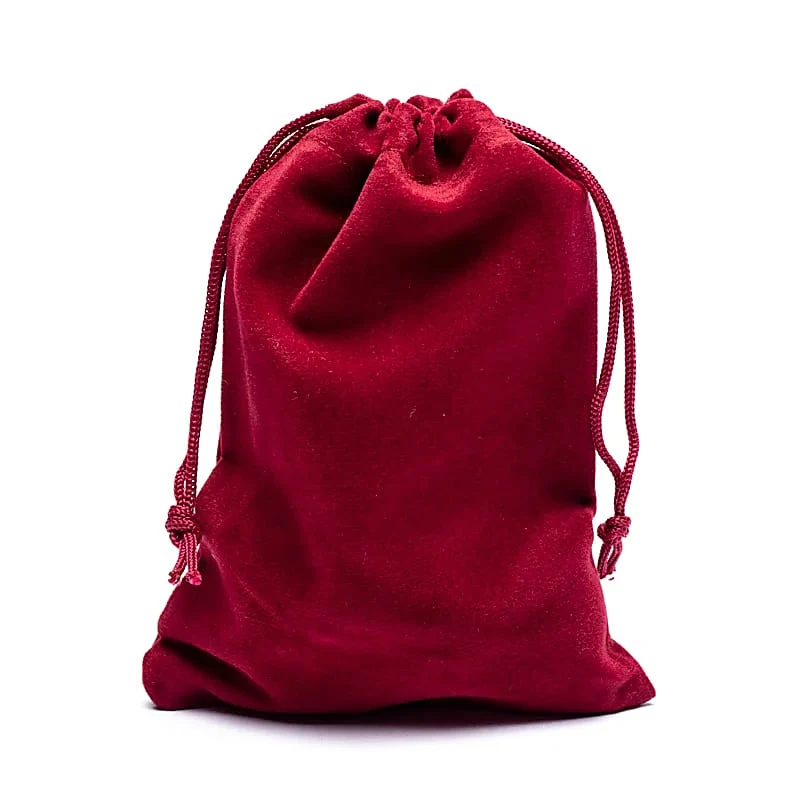 Fluwelen cadeauzakje bordeaux S