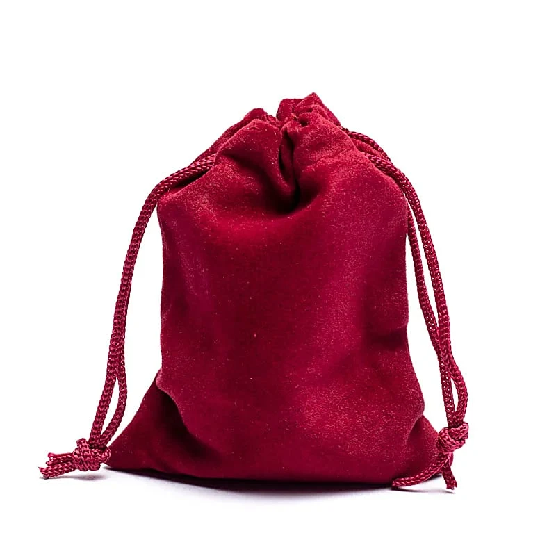 Fluwelen cadeauzakje bordeaux XS