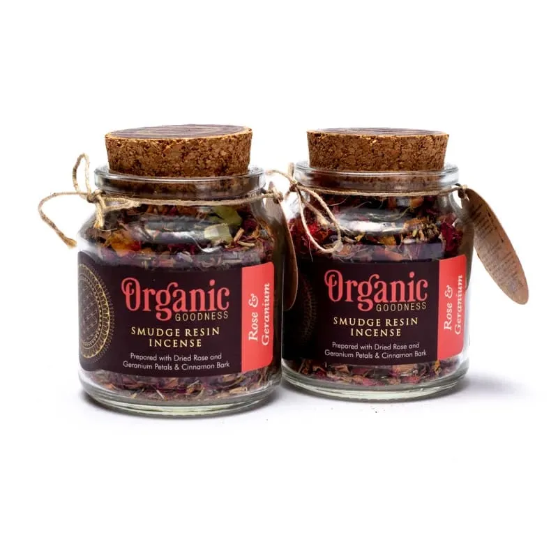Roos & geranium smudge wierookkruid
