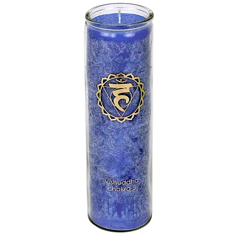 Geurkaars stearine 5e chakra 100 uur
