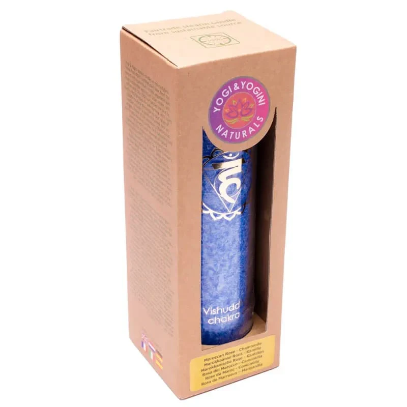 Geurkaars stearine 5e chakra 100 uur