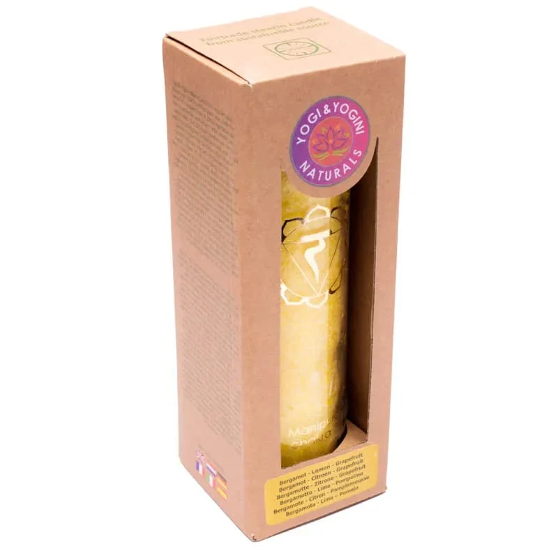 Geurkaars stearine 3e chakra 100 uur