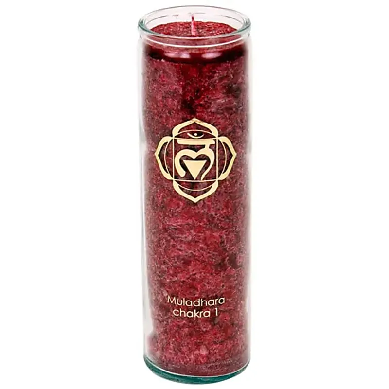 Geurkaars stearine 1e chakra 100 uur