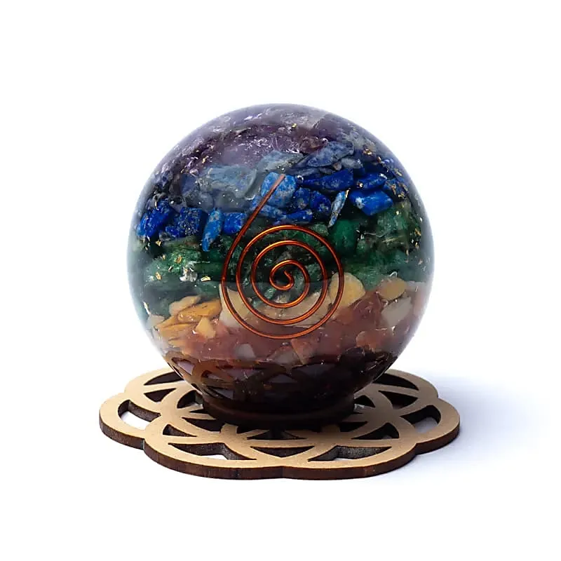 Edelsteenbol houder seed of life